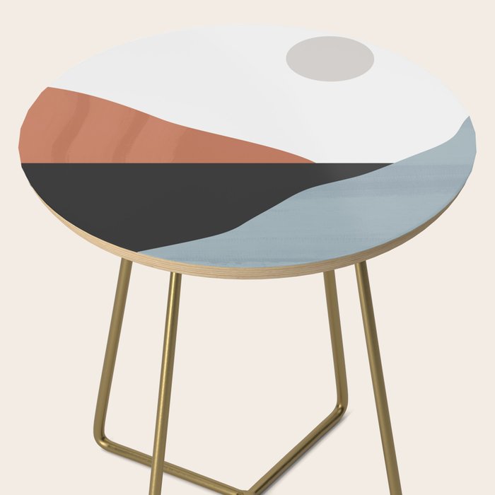 Minimal Abstract Art Landscape 7 Side Table Gallery Image 2