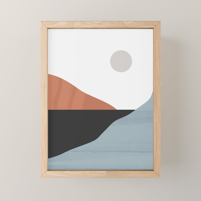 Minimal Abstract Art Landscape 7 Mini Art Print Gallery Image 1