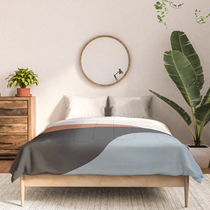 Minimal Abstract Art Landscape 7 Comforter Gallery Image 3