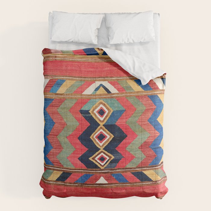 Shahsavan Varamin North Persian Kilim Print Comforter Gallery Image 6