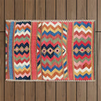 Shahsavan Varamin North Persian Kilim Print Outdoor Rug Gallery Image 1