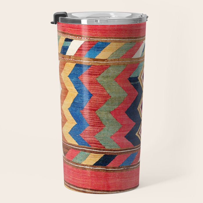 Shahsavan Varamin North Persian Kilim Print Travel Mug Gallery Image 3