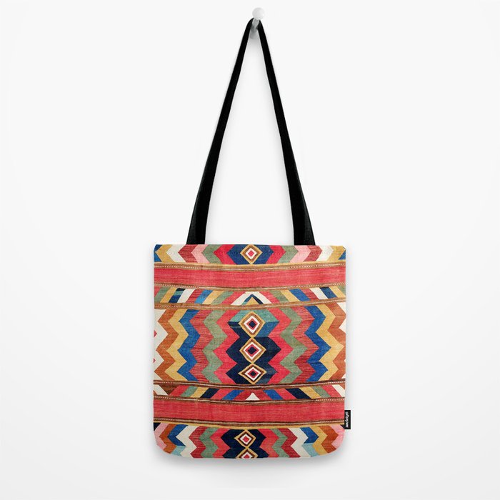 Shahsavan Varamin North Persian Kilim Print Tote Bag Gallery Image 2