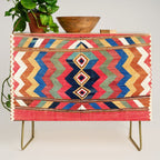 Shahsavan Varamin North Persian Kilim Print Credenza Gallery Image 1
