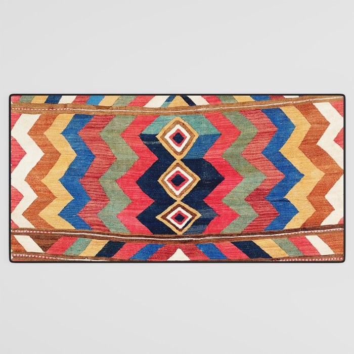 Shahsavan Varamin North Persian Kilim Print Desk Mat Gallery Image 3