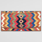 Shahsavan Varamin North Persian Kilim Print Desk Mat Gallery Image 3