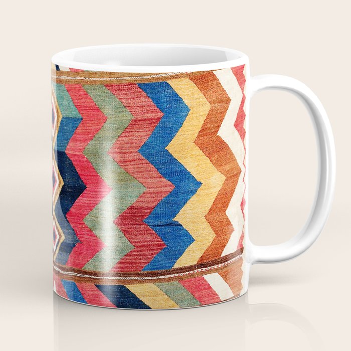 Shahsavan Varamin North Persian Kilim Print Coffee Mug Gallery Image 1