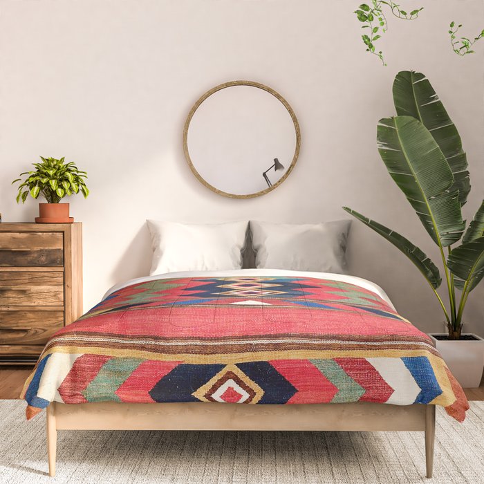 Shahsavan Varamin North Persian Kilim Print Comforter Gallery Image 3