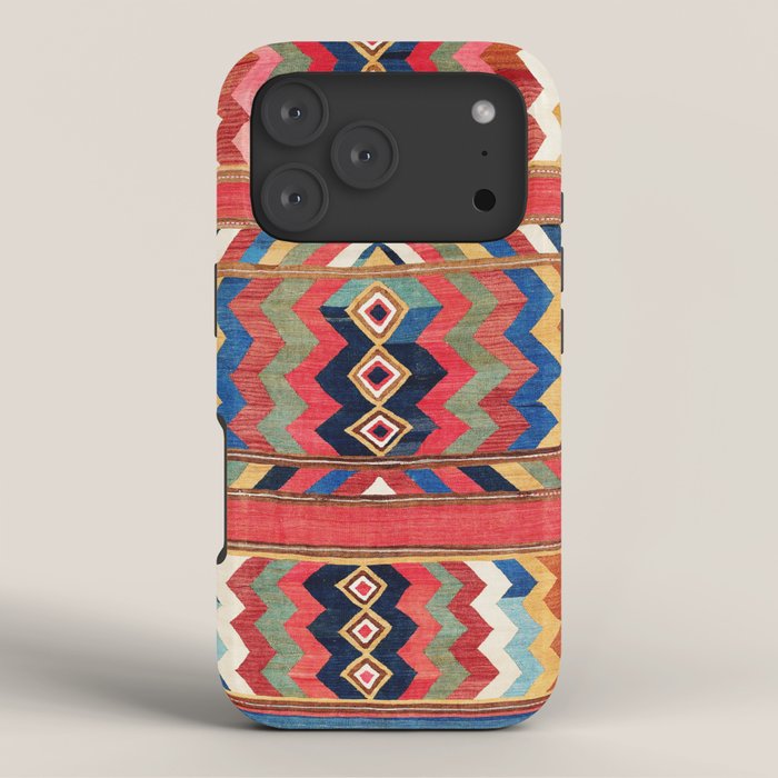 Shahsavan Varamin North Persian Kilim Print iPhone Case Gallery Image 3