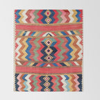 Shahsavan Varamin North Persian Kilim Print Throw Blanket Gallery Image 2