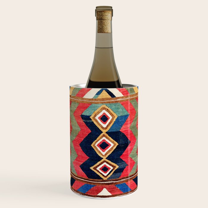 Shahsavan Varamin North Persian Kilim Print Wine Chiller Gallery Image 1