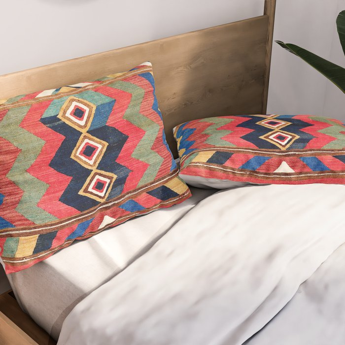 Shahsavan Varamin North Persian Kilim Print Pillow Sham Gallery Image 2