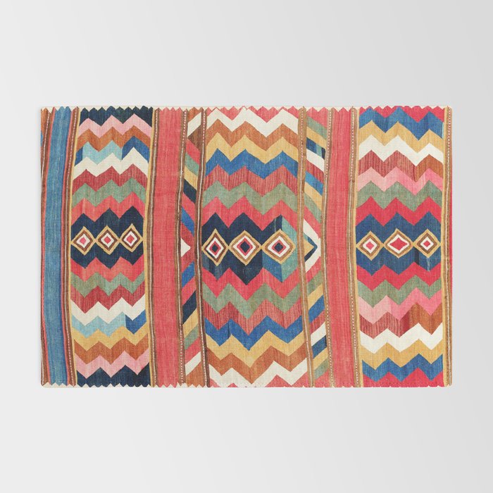 Shahsavan Varamin North Persian Kilim Print Rug Gallery Image 2