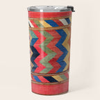 Shahsavan Varamin North Persian Kilim Print Travel Mug Gallery Image 2