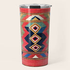 Shahsavan Varamin North Persian Kilim Print Travel Mug Gallery Image 1