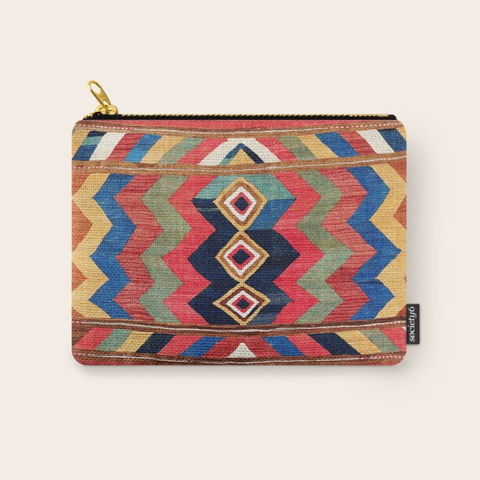 Shahsavan Varamin North Persian Kilim Print Carry All Pouch Gallery Image 1