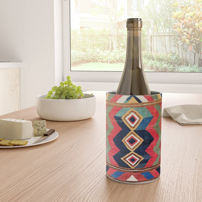 Shahsavan Varamin North Persian Kilim Print Wine Chiller Gallery Image 4