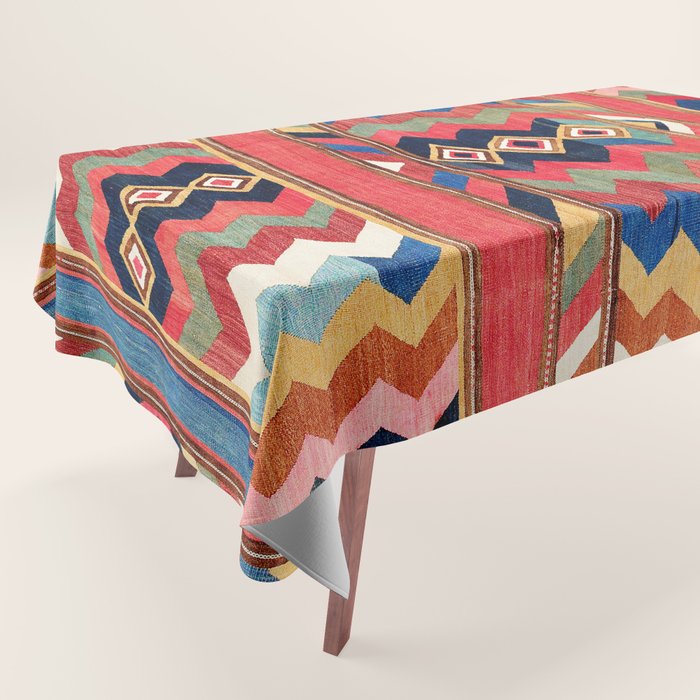 Shahsavan Varamin North Persian Kilim Print Tablecloth Gallery Image 1