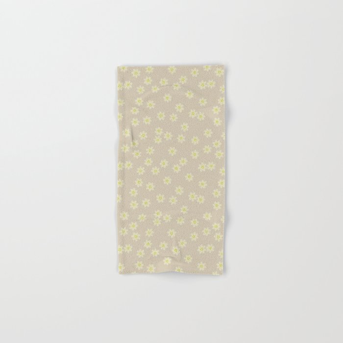 Tiny Flowers / Beige & Lime Bath Towel Gallery Image 1