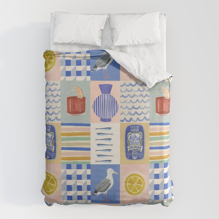 Seaside poster Duvet Cover Gallery Image 6