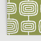 Mid Century Modern Atomic Rings Pattern Mid Mod Olive Green Poster Gallery Image 3