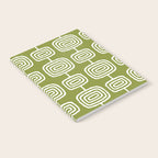 Mid Century Modern Atomic Rings Pattern Mid Mod Olive Green Notebook Gallery Image 2