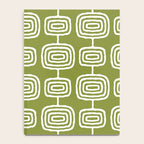 Mid Century Modern Atomic Rings Pattern Mid Mod Olive Green Notebook Gallery Image 4