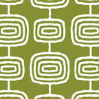 Mid Century Modern Atomic Rings Pattern Mid Mod Olive Green Coffee Mug Gallery Image 2