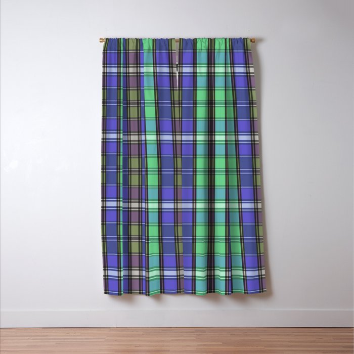 Fusion Colorful Toned Grids B Window Curtain Gallery Image 3