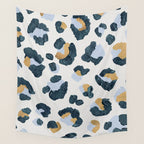 Snow Leopard Print Wall Tapestry Gallery Image 4