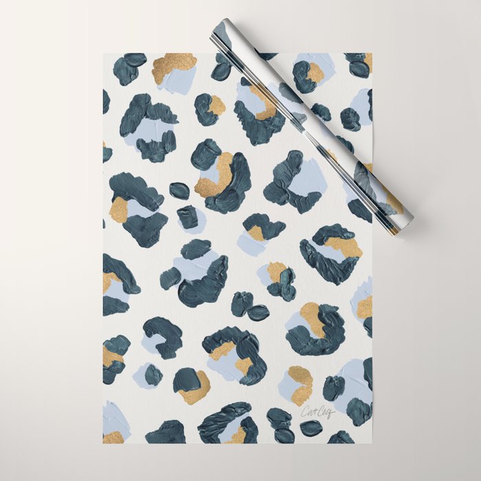 Snow Leopard Print Wrapping Paper Gallery Image 1