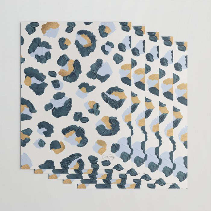 Snow Leopard Print Wrapping Paper Gallery Image 3