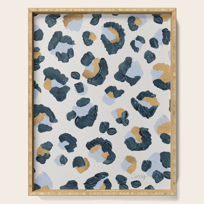 Snow Leopard Print Serving Tray Gallery Image 1