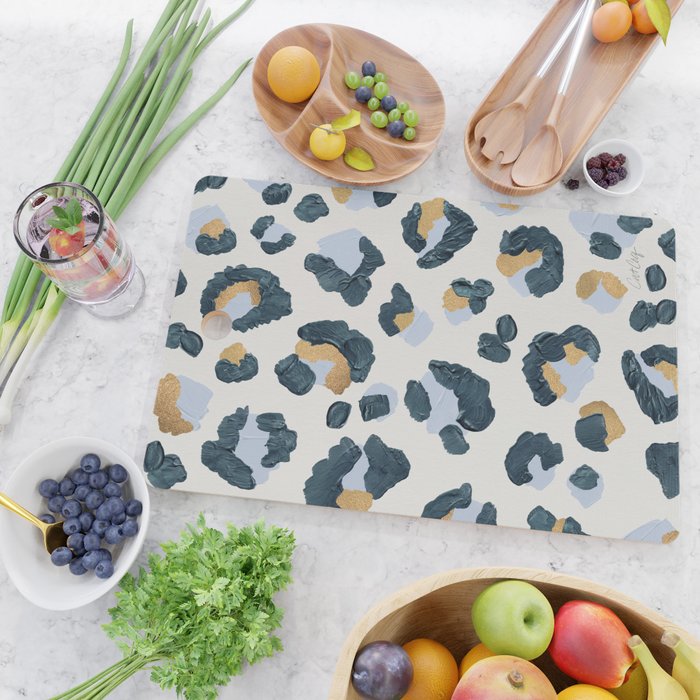 Snow Leopard Print Cutting Board Gallery Image 2