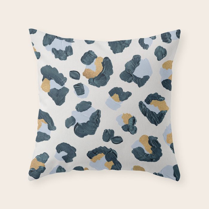 Snow Leopard Print Throw Pillow Gallery Image 6