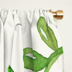 Watercolor Plants Window Curtain Gallery Image 2