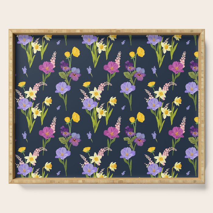 Floral Abundance Serving Tray Gallery Image 1