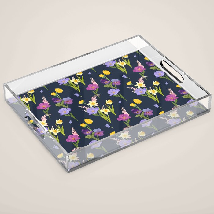 Floral Abundance Acrylic Tray Gallery Image 1