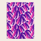 Boho Eclectic Cabbage Purple Orchid Aubergine Pattern Painterly Gouache Poster Gallery Image 4