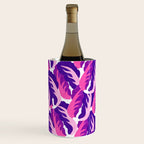 Boho Eclectic Cabbage Purple Orchid Aubergine Pattern Painterly Gouache Wine Chiller Gallery Image 3