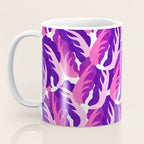 Boho Eclectic Cabbage Purple Orchid Aubergine Pattern Painterly Gouache Coffee Mug Gallery Image 3