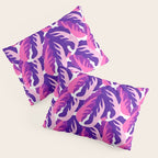 Boho Eclectic Cabbage Purple Orchid Aubergine Pattern Painterly Gouache Pillow Sham Gallery Image 3