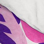Boho Eclectic Cabbage Purple Orchid Aubergine Pattern Painterly Gouache Comforter Gallery Image 4