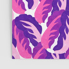 Boho Eclectic Cabbage Purple Orchid Aubergine Pattern Painterly Gouache Poster Gallery Image 3
