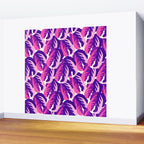 Boho Eclectic Cabbage Purple Orchid Aubergine Pattern Painterly Gouache Wall Mural Gallery Image 2