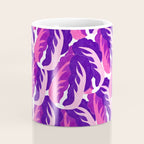 Boho Eclectic Cabbage Purple Orchid Aubergine Pattern Painterly Gouache Coffee Mug Gallery Image 4