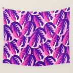 Boho Eclectic Cabbage Purple Orchid Aubergine Pattern Painterly Gouache Wall Tapestry Gallery Image 4