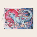 Star Rex | Cosmic Dinosaur Watercolor Laptop Sleeve Gallery Image 1