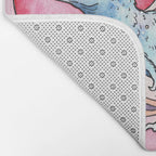 Star Rex | Cosmic Dinosaur Watercolor Bath Mat Gallery Image 2