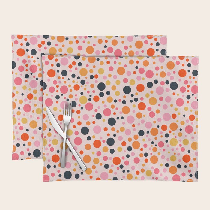 Bubbles: PATTERN 09 | The Peach Edition Placemat Gallery Image 1